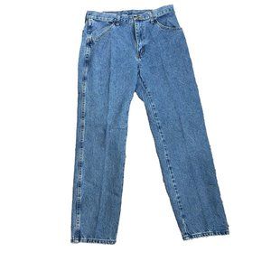 Rustler Mens Jeans Size 32 X 30 Medium Wash Cotton Straight Leg Denim